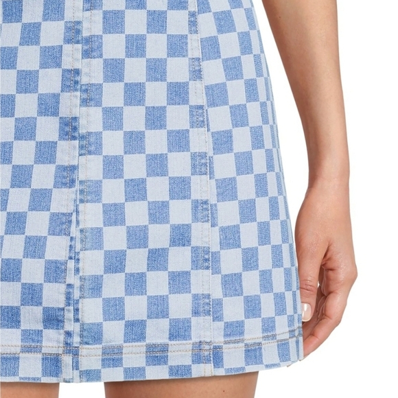 No Boundaries Seamed A- Line Mini Denim Skirt Size S - Picture 2 of 7